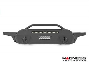 Toyota Tacoma Front Bumper - Winch Mount w/ Black Series Light Bar Toyota Tacoma Front Bumper - Winch Mount w/ Black Series Light Bar